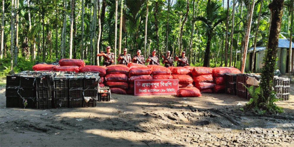 সিলেট সীমান্ত দিয়ে আসছিলো পেঁয়াজ-টমেটোর বিশাল চালান