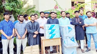 শাবি শিবিরের উদ্যোগে নারী শিক্ষার্থীদের হলে পানির ফিল্টার বিতরণ
