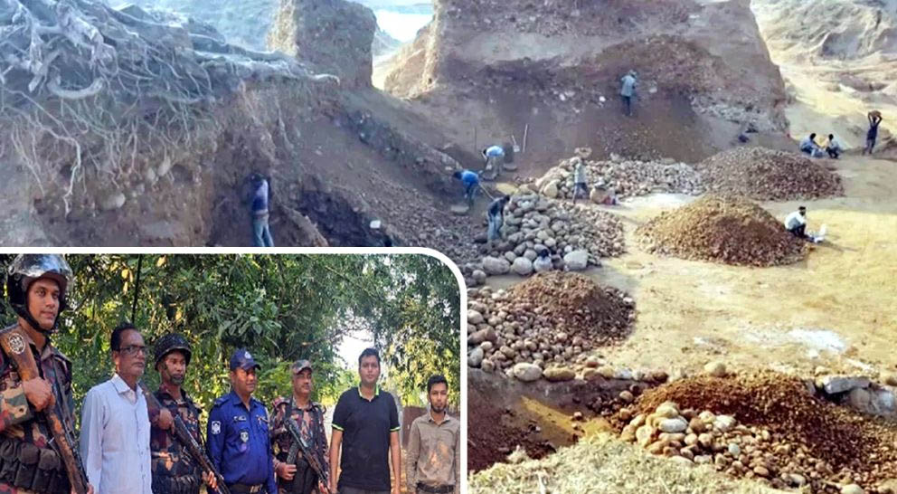 এত সাহস অ প রা ধী দে র : কোম্পানীগঞ্জে শাহআরেফিন টিলায় অ ভি যা ন