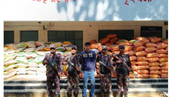 জুড়ীতে চালের ট্রাকে মিলল ৬১ লাখ টাকার ভারতীয় অবৈধ জিরা