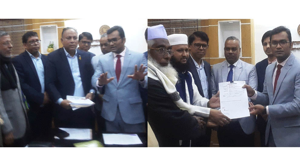 গোলাপগঞ্জে মনোনয়নপত্র জমা দিলেন এমরান চৌধুরী ও ফখরুল ইসলাম