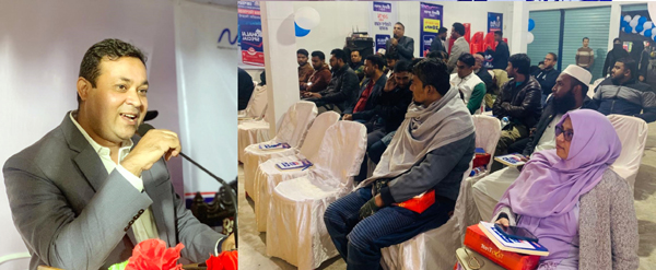 সিলেট নগরীর আখালিয়ায় ঢালাই স্পেশাল সিমেন্টের শুভযাত্রা