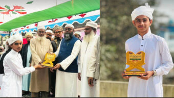 সুনামগঞ্জে হিফজুল কুরআন সমাপনকারী ছাত্রদের পাগড়ি প্রধান- সংবর্ধনা