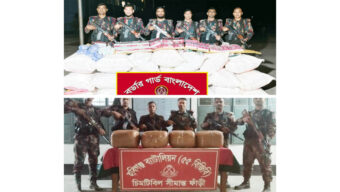 বিজিবির অ*ভি*যা*নে ৬২ লাখ টাকার কসমেটিকস ও গাঁ জা জব্দ