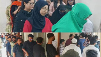 উৎসবমুখর পরিবেশে ভোটগ্রহণ সম্পন্ন
