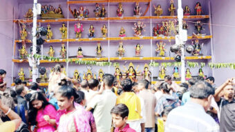 কমলগঞ্জে ৪২ বছর পর মনসা দেবীর ‘নৌকা পূজা’য় ভক্তদের ঢল