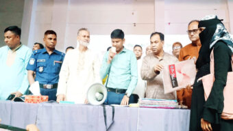 শান্তিগঞ্জে প্রধানমন্ত্রীর ত্রাণ তহবিলের সহায়তা বিতরণ