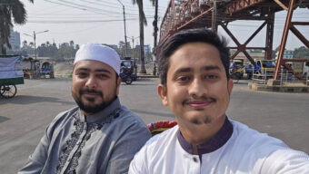সিলেটে রিকশায় ঘুরছেন নাহিদ ও সারজিস