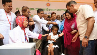 হাম টিকাদান কর্মসূচি উদ্বোধন করলেন প্রধানমন্ত্রী