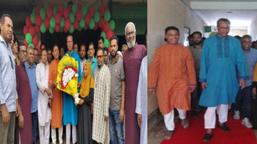 দোয়ারাবাজারে নবনিযুক্ত সুনামগঞ্জ জেলা পরিষদ প্রশাসক মিজানুর রহমান চৌধুরীকে সংবর্ধনা