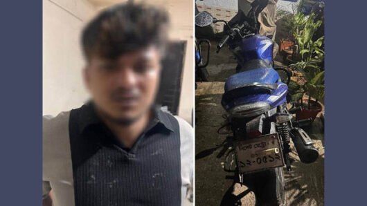 লামাবাজার থেকে বাইক চু রি, জগন্নাথপুরে উ দ্ধা র