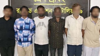 সিলেটে যে আসরে অভিযান চালিয়ে ৬ জনকে ধরল র‌্যাব