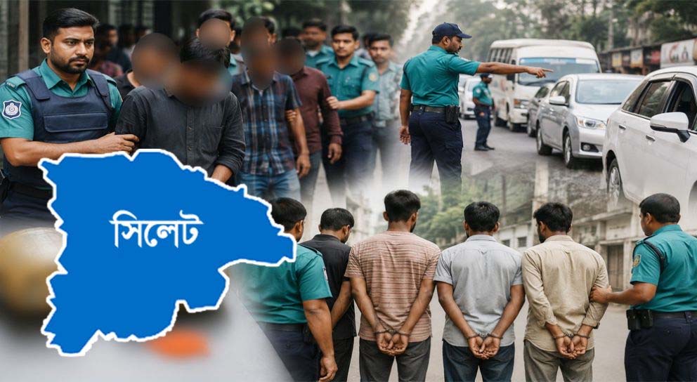 সিলেটে একদিনে পুলিশের খাঁচায় ১১২জন