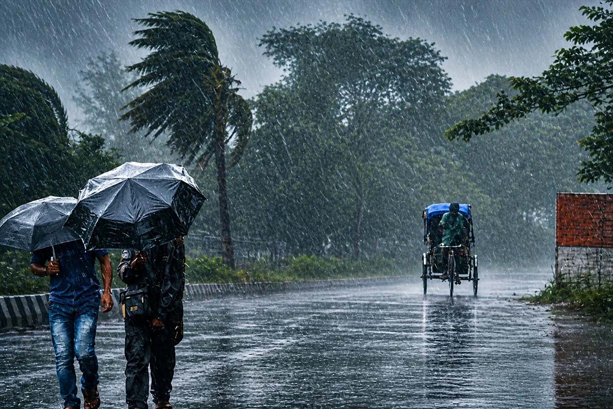 যেসব অঞ্চলে রাত ১টার মধ্যে ঝড়-বৃষ্টি হতে পারে