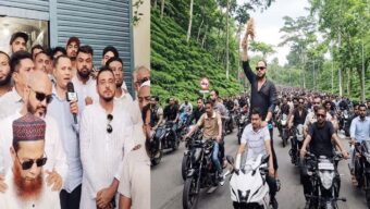 বিএনপি নেতা সমছুকে সিলেট ওসমানী বিমানবন্দরে সংবর্ধনা