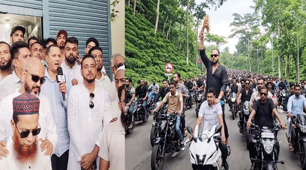 বিএনপি নেতা সমছুকে সিলেট ওসমানী বিমানবন্দরে সংবর্ধনা