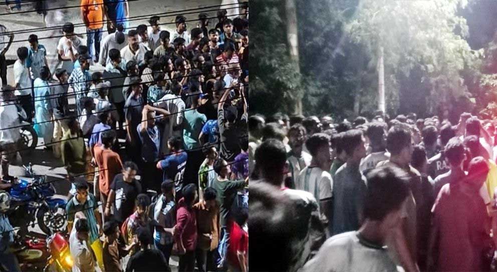 সিলেটে যে দাবিতে রাতে সড়ক দ খ লে নিল শিক্ষার্থীরা