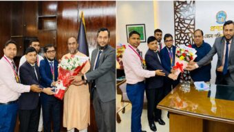 দুই প্রশাসকের সঙ্গে এসবিএসি ব্যাংক কর্মকর্তাদের সৌজন্য সাক্ষাৎ