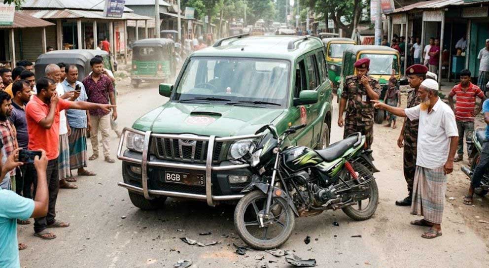 সিলেটে বিজিবির গাড়ির সাথে মোটরসাইকেলের মুখোমুখি সং*ঘ*র্ষ, প্রাণ গেল যুবকের