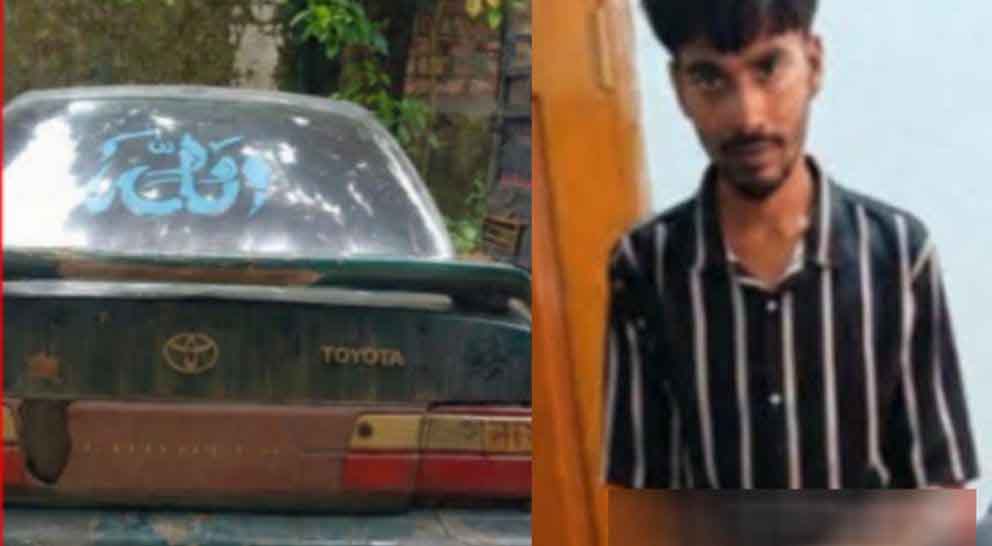 শান্তিগঞ্জে প্রাইভেটকারে যা পেল পুলিশ, আ ট ক ১