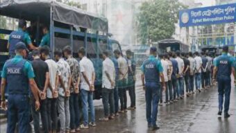 সিলেটে পুলিশের অভিযানে গ্রে প্তা র ৩৫