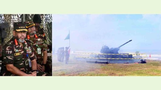 কক্সবাজারে এয়ার ডিফেন্স ফায়ারিং পরিদর্শন করলেন সেনাবাহিনী প্রধান