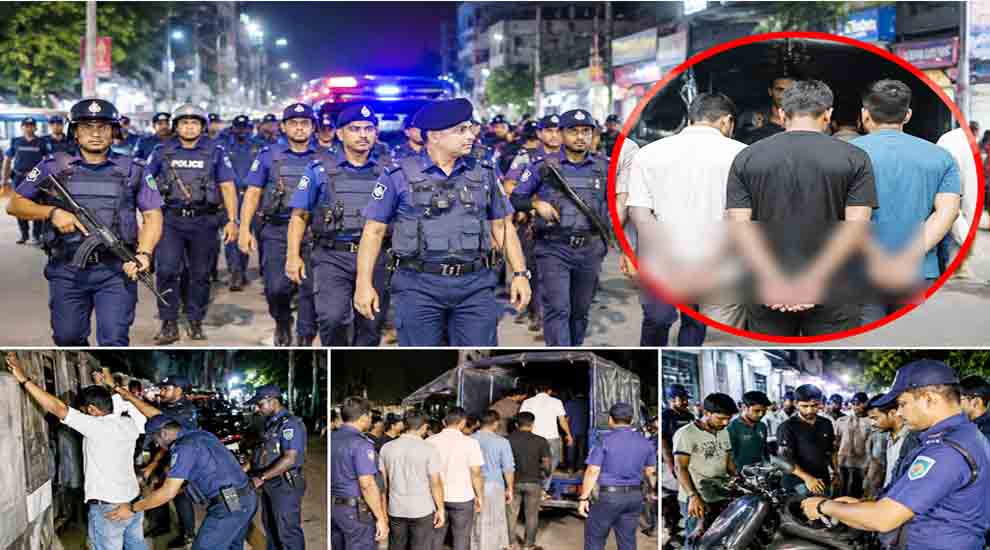 সিলেটে পুলিশের চিরুনী অভিযান, ৫ ঘন্টায় আ ট ক- ৫১