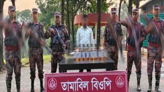 সিলেট সীমান্তে চো রা ই পণ্যসহ কারবারি আ ট ক