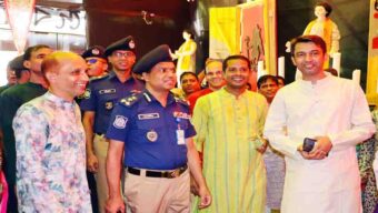 মৌলভীবাজারে শারদীয় দুর্গাপূজার মণ্ডপ পরিদর্শনে সিলেট রেঞ্জের ডিআইজি