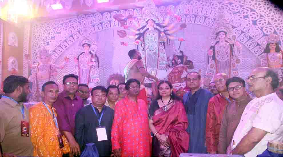 চৈতালী সংঘের পূজামণ্ডপ পরিদর্শনে সিলেটে নিযুক্ত ভারতীয় সহকারী হাইকমিশনার অনিরুদ্ধ দাস