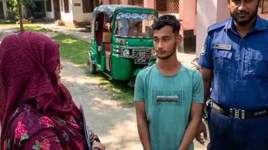 সুনামগঞ্জে নিজ ছেলেকে প্রশাসনের হাতে তুলে দিলেন বাবা