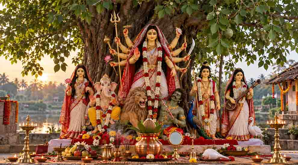 দেবীর বোধন আজ, শুক্রবার থেকে শারদীয় দুর্গোৎসব